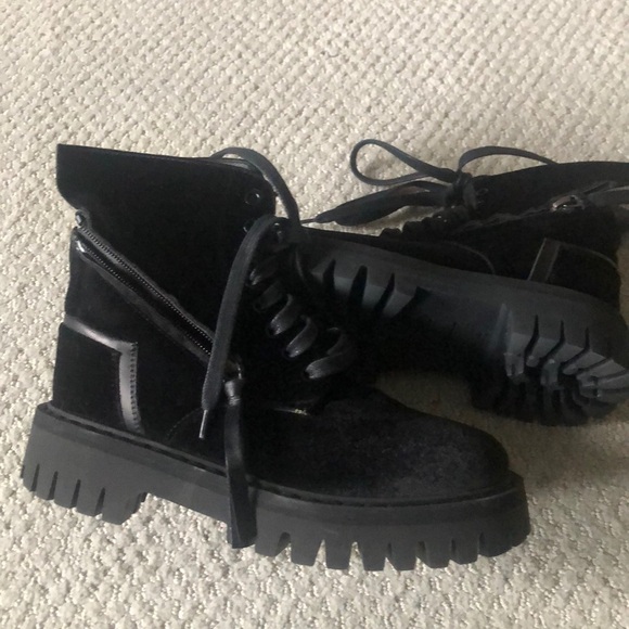 Booties‎ zip lace up boots black new 35 (5) - Picture 8 of 11